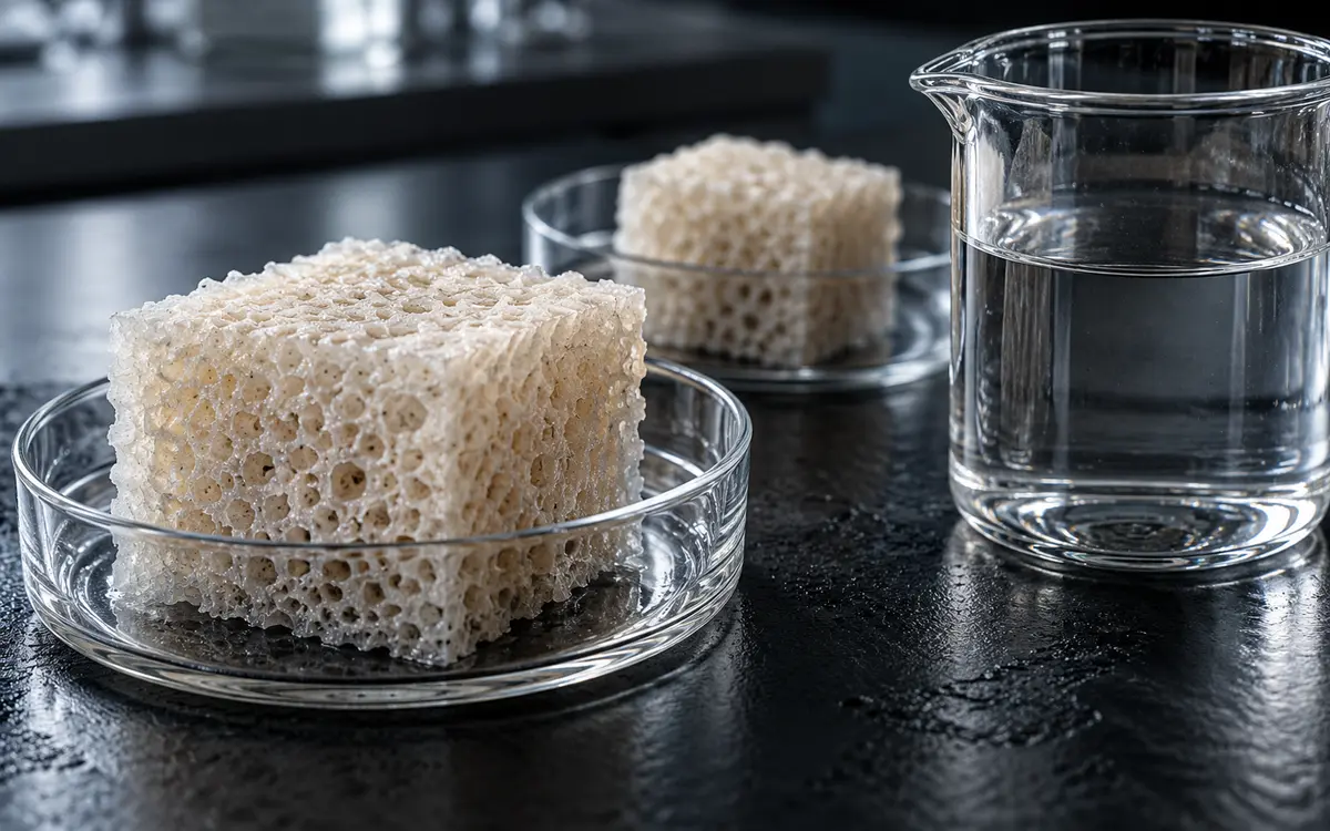 Porous material samples for water treatment research