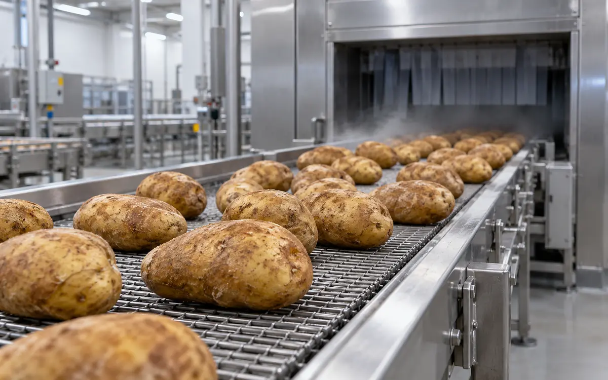 Processing equipment for frozen potato products