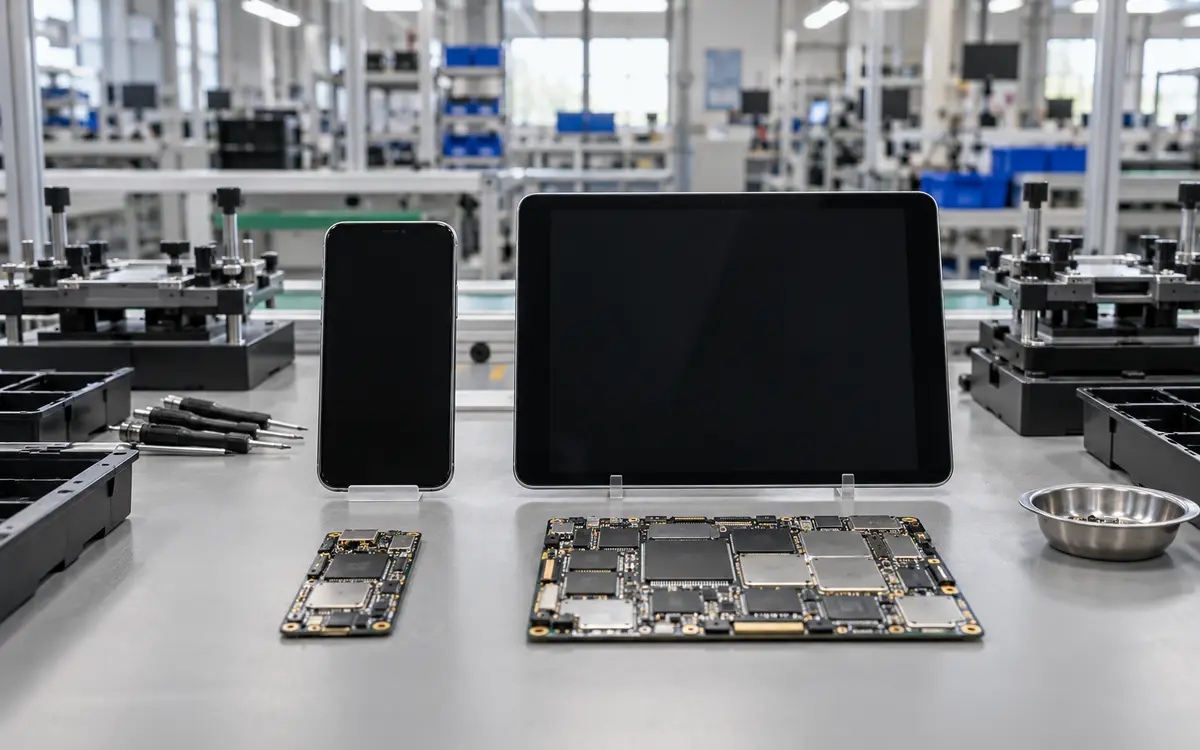 Components for phone and tablet assembly