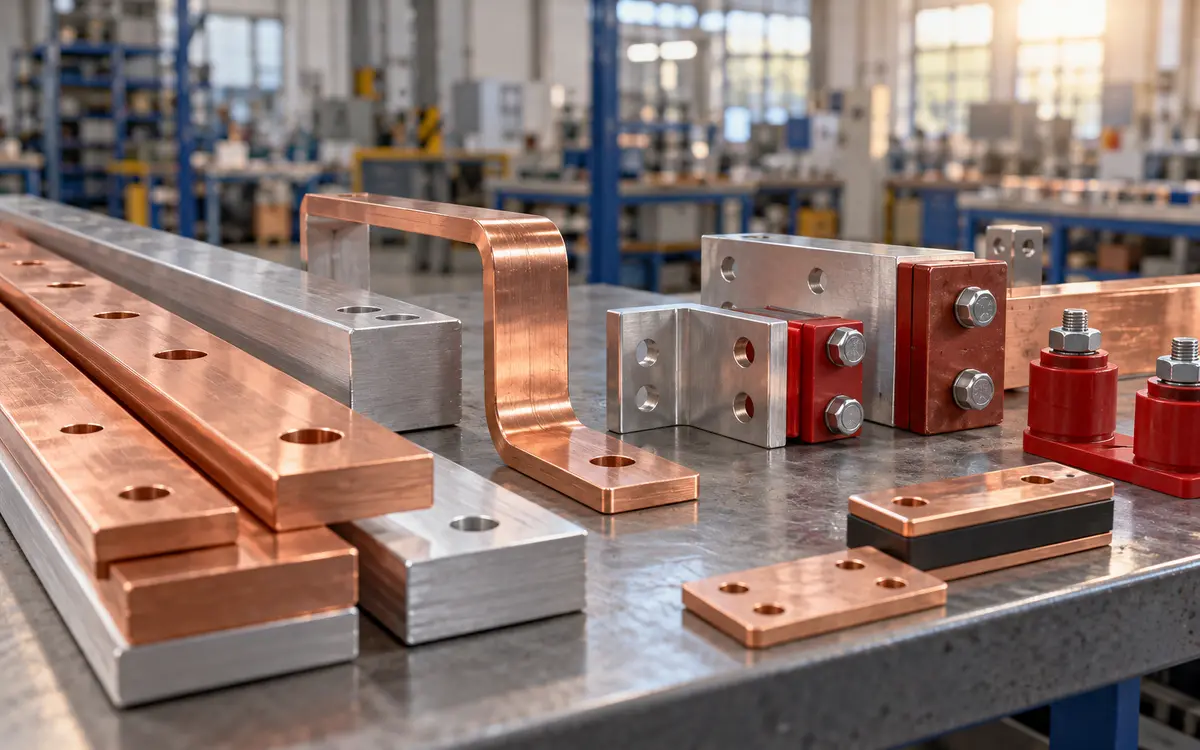 Electrical busbars and connection components
